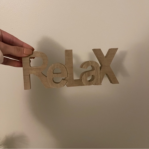 Wooden “Relax” Sign - Picture 1 of 1